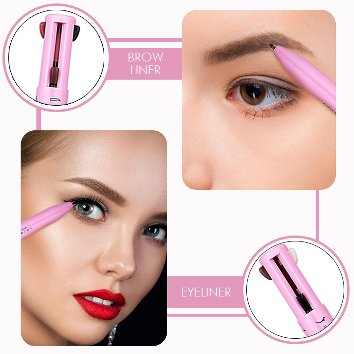 Oveallgo™ 4-in-1-Deluxe-Make-up-Stift (Eyeliner, Brauenliner, Lippenkonturenstift und Textmarker)
