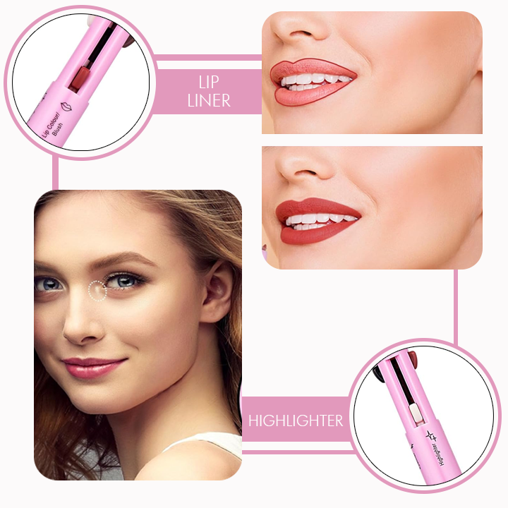 Oveallgo™  Glamour 4-in-1-Deluxe-Make-up-Stift (Eyeliner, Brauenliner, Lippenkonturenstift und Textmarker)