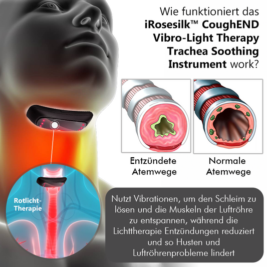 iRosesilk™ CoughEND Vibro-Lichttherapie-Trachea-Beruhigungsinstrument