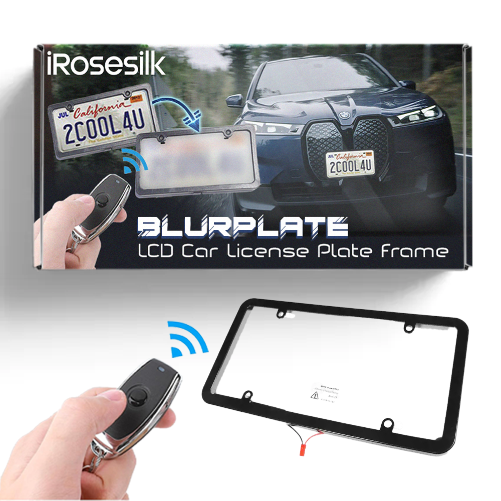 iRosesilk™ Anti-tracking AUTO BlurPlate LCD Auto-Kennzeichenrahmen