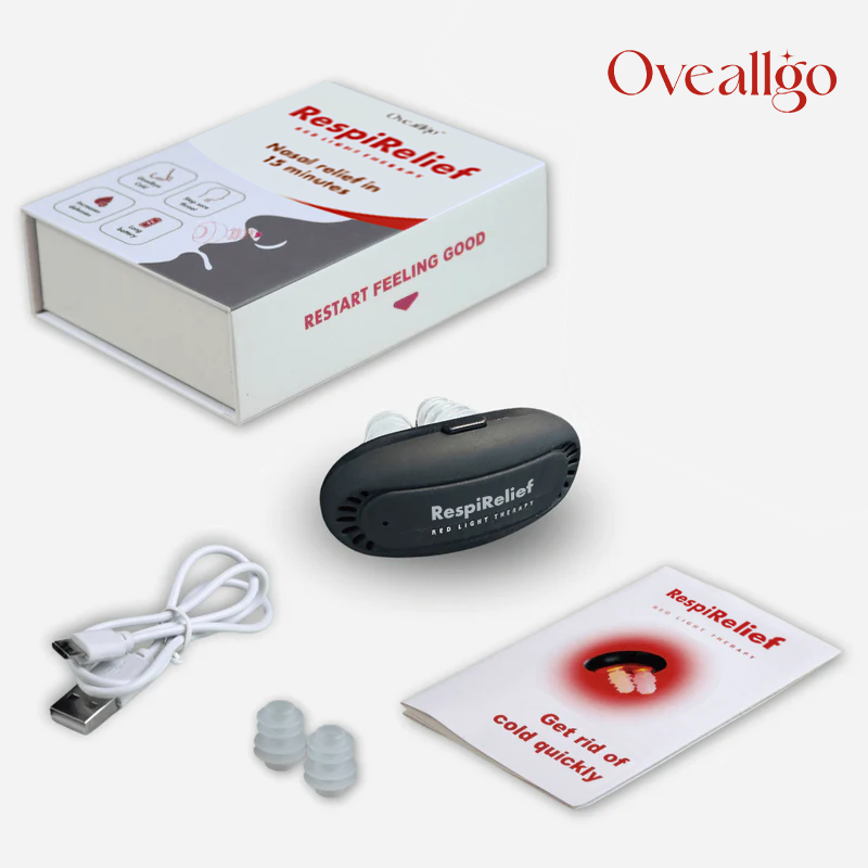 Oveallgo™ All Clear NANO RespiRelief Rotlicht Nasaltherapiegerät