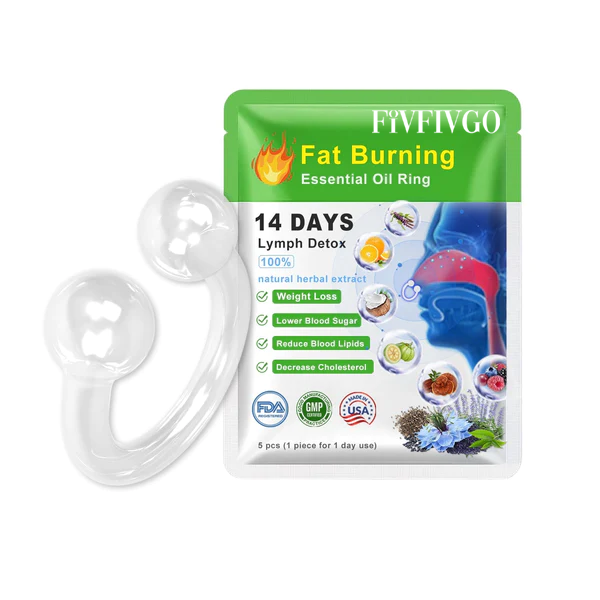 Fivfivgo™ 2023 Body Detox & Fat Burn Leber- und Lungenreinigungs-Nasenring mit ätherischen Ölen